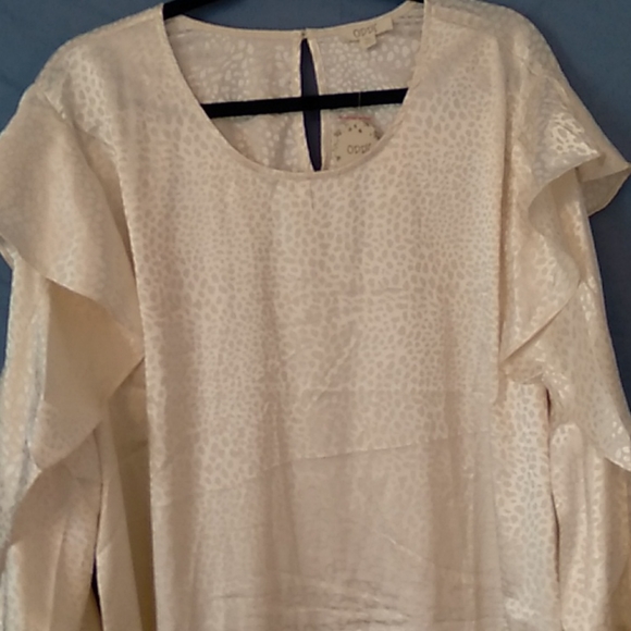 3XL ODDY cream, silky blouse - Picture 4 of 6